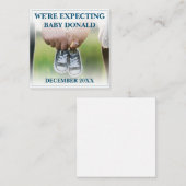 Schwangerschaftsankündigung mit Kinderschuhen Mitteilungskarte (Vorne/Hinten)