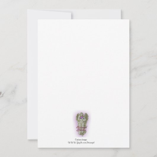 Schwangerschaftsankündigung mit Sonogramm-Foto Ankündigung (Rückseite)