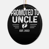 Schwangerschaftsankündigung nach Onkel Est Keramik Ornament (Links)