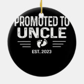 Schwangerschaftsankündigung nach Onkel Est Keramik Ornament (Hinten)