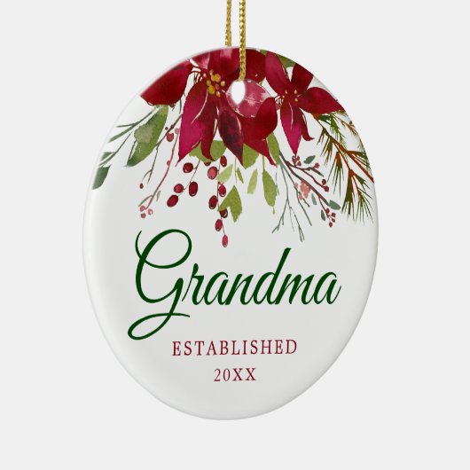 Schwangerschaftsankündigung | Neues Opma-Geschenk Keramik Ornament (Rechts)