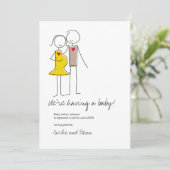 Schwangerschaftsankündigung, neutrale Farben Ankündigung (Stehend Vorderseite)