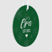 Schwangerschaftsankündigung Ornament, Opa Est. Ornament (Vorderseite)