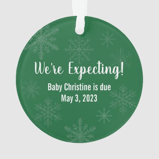 Schwangerschaftsankündigung Ornament, Opa Est. Ornament (Rückseite)