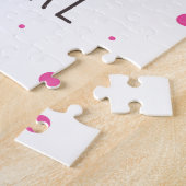 Schwangerschaftsankündigung Pink Bunny Puzzle (Seite)