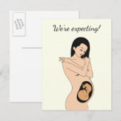 Schwangerschaftsankündigung Postkarte (Vorne/Hinten)