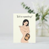 Schwangerschaftsankündigung Postkarte (Stehend Vorderseite)