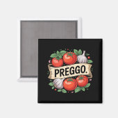 Schwangerschaftsankündigung Prego Pasta Sauce Lust Magnet (Vorderseite/Rückseite)