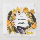 Schwangerschaftsankündigung Pumpkin Herbst Herbstb Ankündigung (Vorderseite)