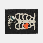 Schwangerschaftsankündigung Röntgen-Halloween Fleecedecke (Vorderseite (Horizontal))