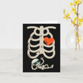 Schwangerschaftsankündigung Röntgen-Halloween Karte (Gelbe Blume)