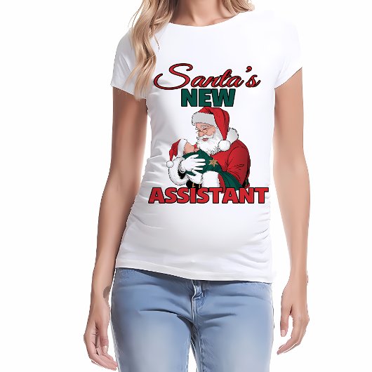 Schwangerschaftsankündigung Santa Shirt | Spaß Url