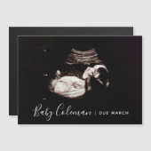 Schwangerschaftsankündigung Sonogram Name Magnet (Vorne/Hinten)