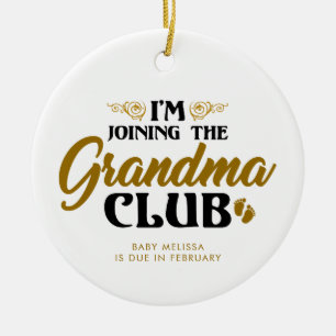 Schwangerschaftsankündigung Sonogramm Oma Keepake Keramik Ornament