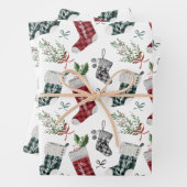 Schwangerschaftsankündigung Strumpf der Wasserfarb Geschenkpapier Set (Beispiel)