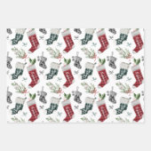 Schwangerschaftsankündigung Strumpf der Wasserfarb Geschenkpapier Set (Vorderseite)