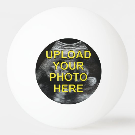Schwangerschaftsankündigung Ultrasound Baby Foto Tischtennisball (Rückseite)
