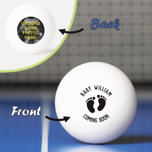 Schwangerschaftsankündigung Ultrasound Baby Foto Tischtennisball