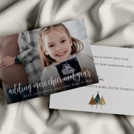 Schwangerschaftsankündigung Ultrasound Weihnachtsk Dankeskarte