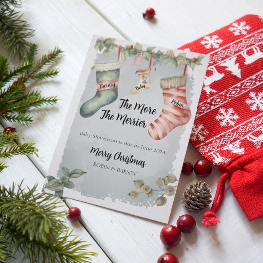 Schwangerschaftsankündigung umso besser feiertagskarte