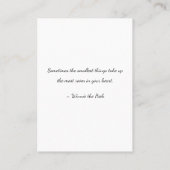 Schwangerschaftsankündigung! Visitenkarte (Rückseite)