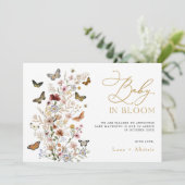 Schwangerschaftsankündigung von Baby in Bloom Wild Einladung (Stehend Vorderseite)