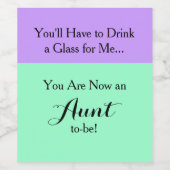 Schwangerschaftsankündigung Weinetikett - Tante zu (Einzelnes Label)