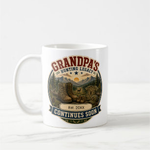Schwangerschaftsankündigungsgeschenk für Opa Jagd Kaffeetasse