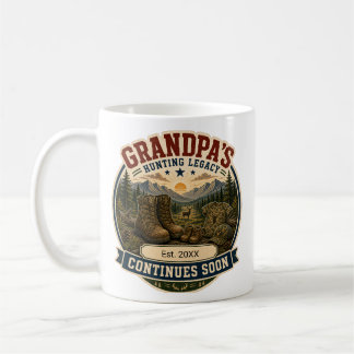 Schwangerschaftsankündigungsgeschenk für Opa Jagd Kaffeetasse