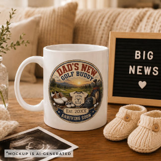 Schwangerschaftsankündigungsgeschenk für Papa Golf Kaffeetasse