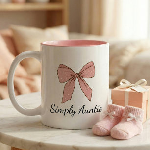 Schwangerschaftsankündigungsgeschenk für Tante mit Zweifarbige Tasse