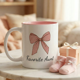Schwangerschaftsankündigungsgeschenk für Tante mit Zweifarbige Tasse
