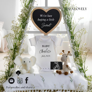 Schwangerschaftsankündigungskarte für Baby Floral Ankündigung