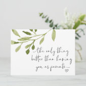 Schwangerschaftsbericht für Eltern Ich bin schwang Karte (Stehend Vorderseite)