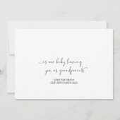 Schwangerschaftsbericht für Eltern Ich bin schwang Karte (Rückseite)