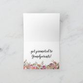 Schwangerschaftsbericht für Eltern Rose Wasserfarb Karte (Innenseite)