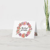 Schwangerschaftsbericht für Eltern Rose Wasserfarb Karte (Vorderseite)