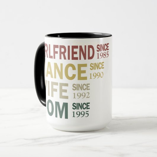 Schwangerschaftsbericht / Junge Mutter Datum und F Tasse (Vorderseite Links)