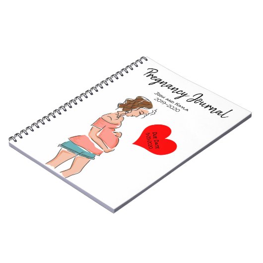 Schwangerschaftsblatt anpassen notizblock (Linke Seite)