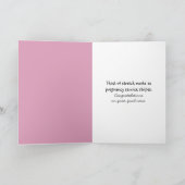 Schwangerschaftsglückwünsche Karte (Innenseite)