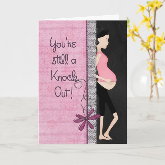 Schwangerschaftsglückwünsche Karte (Gelbe Blume)