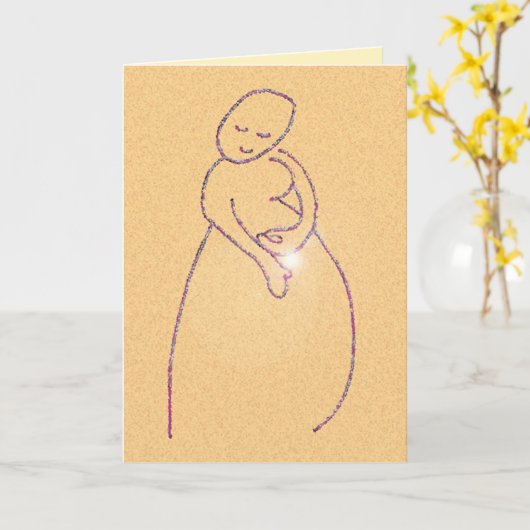 Schwangerschaftsglückwünsche Karte (Gelbe Blume)