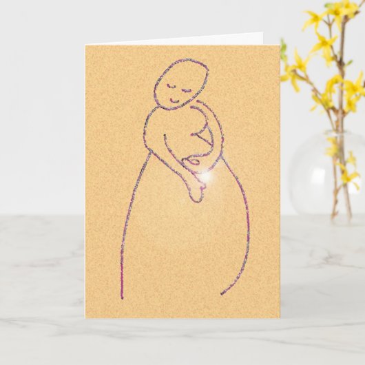 Schwangerschaftsglückwünsche Karte (Gelbe Blume)