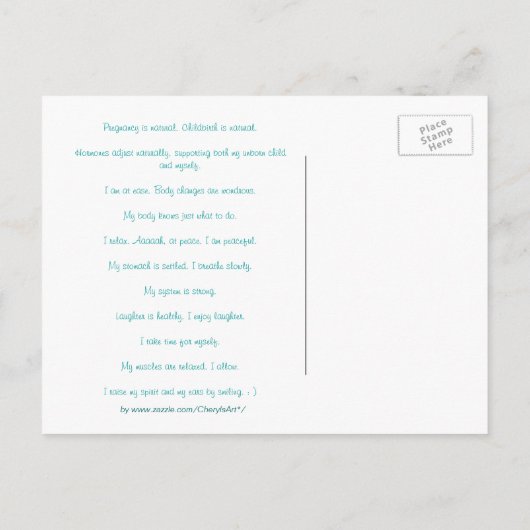 Schwangerschaftsnachweise, Postkarten (Rückseite)