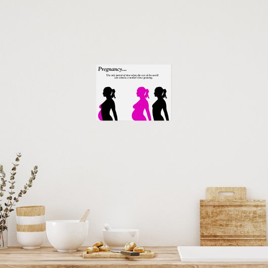 Schwangerschaftspposter Poster (Küche)