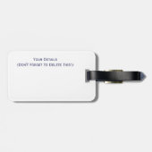 SCHWANKEN GEPÄCKANHÄNGER (Rückseite horizontal)