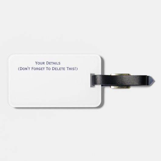 SCHWANKEN GEPÄCKANHÄNGER (Rückseite horizontal)