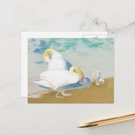 SCHWANKEN POSTKARTE (Vorderseite/Rückseite Beispiel)