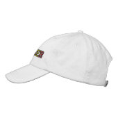 Schwanken Sie weißen justierbaren Unisexhut Bestickte Baseballkappe (Links)