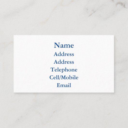 SCHWANKEN VISITENKARTE (Rückseite)